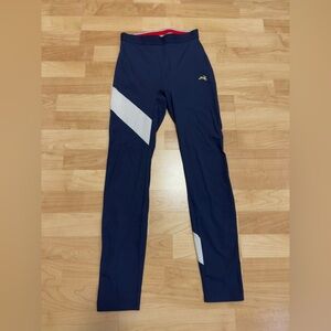 Tracksmith Allston Men's LINED Running Tights - Size Small (Navy/Ivory)